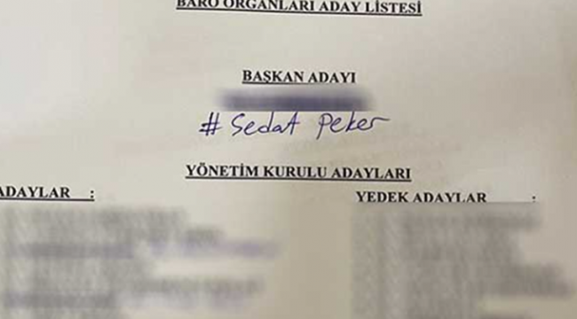 Baro seçiminde sandıktan 'Sedat Peker' çıktı