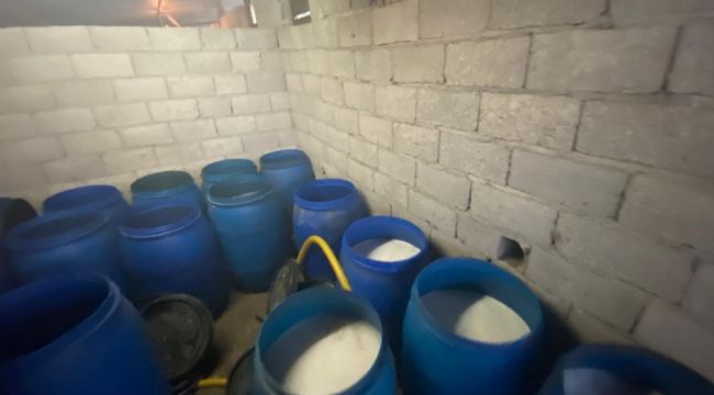 6 bin litre sahte içki ele geçirildi