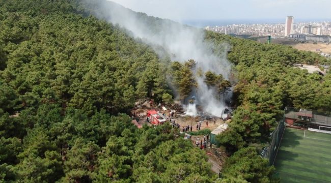 Başıbüyük Ormanında korkutan yangın