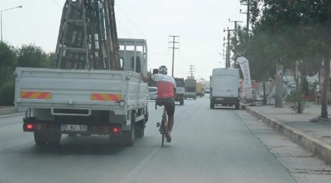 Engelli gencin tehlikeli yolculuğu görenleri korkuttu