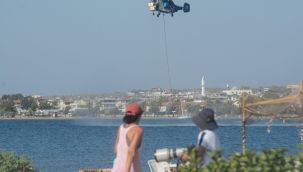 Kazdağları yangını söndürmek için deniz sortisi yapıyorlar