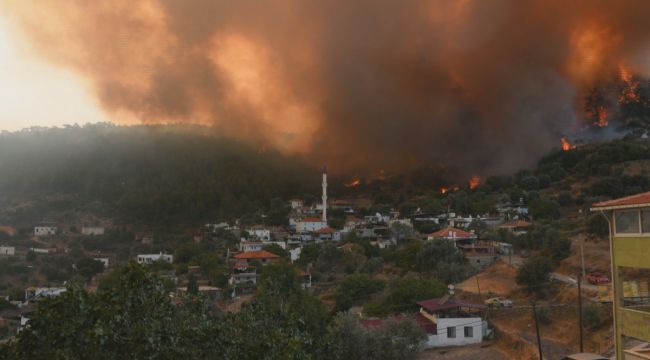 Muğla'da alevler dakikalar içerisinde böyle yayıldı