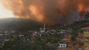 Muğla'da alevler dakikalar içerisinde böyle yayıldı