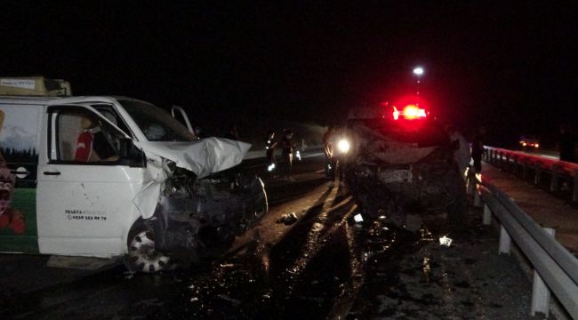 Tekirdağ'da ters yöne giren araç kazaya sebep oldu