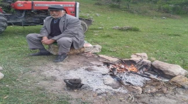 Ormanlık alanda üstüne traktör devrildi