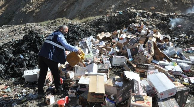 Tarihi geçmiş gıdalar imha edildi