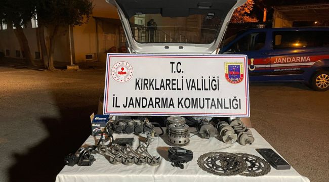 250 bin lira değerindeki motosiklet parçaları ele geçirildi