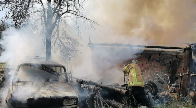 Bursa'da depo yangını