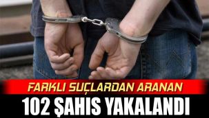 Isparta’da farklı suçlardan aranan 102 şahıs yakalandı