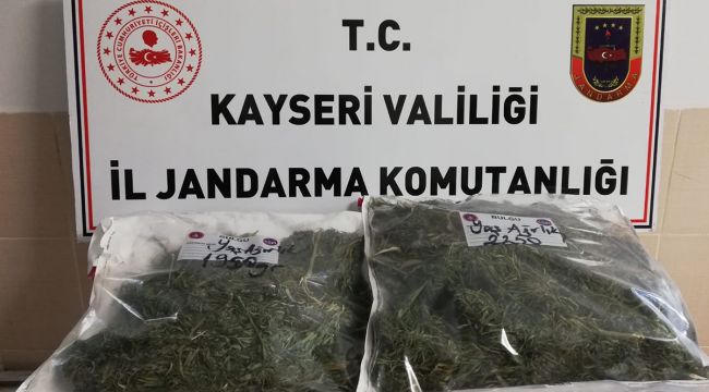 Kayseri'de 4 kilo esrar ele geçirildi