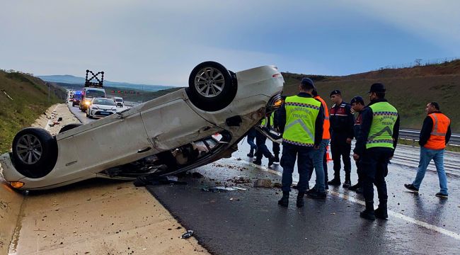 Kuzey Marmara Otoyolu'nda otomobil kazası