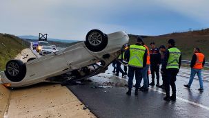 Kuzey Marmara Otoyolu'nda otomobil kazası