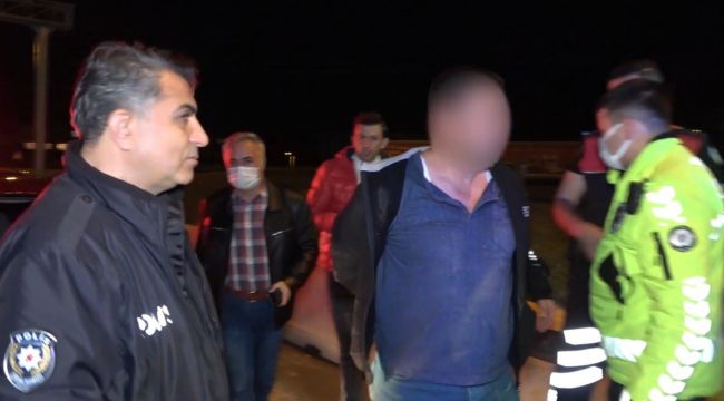 Polisin 'dur' ihtarına uymadı, yakalanınca da özür diledi