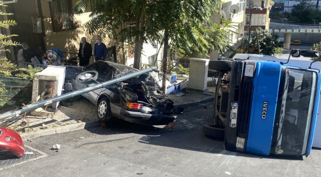 Şişli'de kamyonet dehşet saçtı