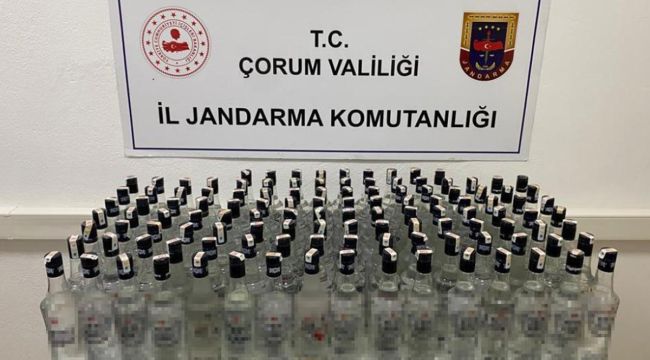 123 şişe bandrollü sahte rakı ele geçirildi