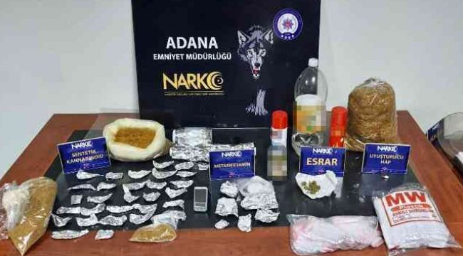 Adana'da 10 kilo 682 gram esrar ele geçirildi