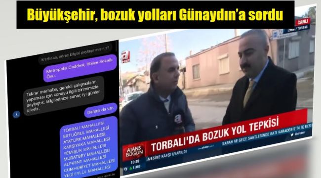 BÜYÜKŞEHİR'DEN GÜNAYDIN'A ASFALT SÖZÜ