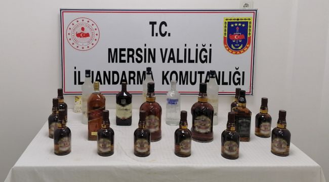 Mersin'de 106 litre sahte içki ele geçirildi