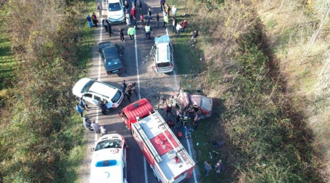 Sinop'ta zincirleme kaza