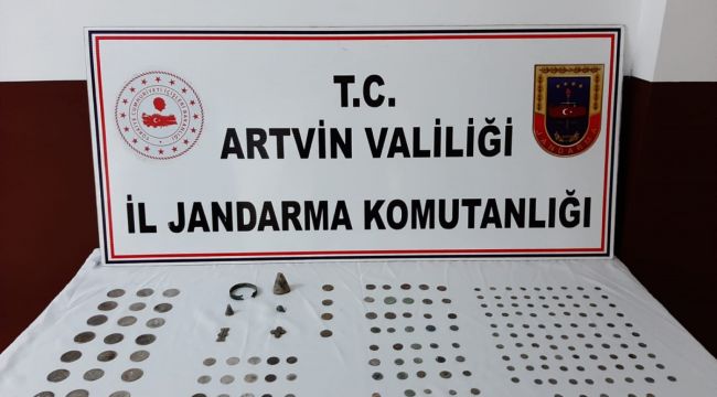 Artvin'de 175 adet tarihi sikke ele geçirdi