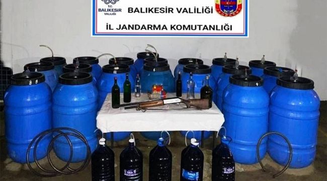 Balıkesir'de kaçak içki operasyonu