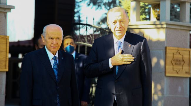 Cumhurbaşkanı Erdoğan, MHP lideri Bahçeli'yi ziyaret etti