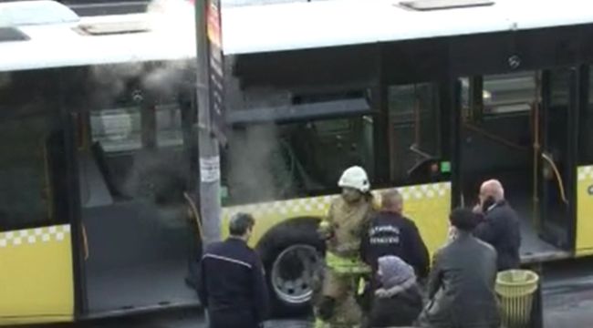 İETT otobüsünde korkutan yangın