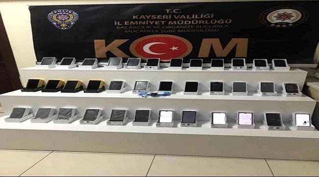 Kayseri merkezli 3 ilde kaçak telefon operasyonu