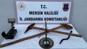 Mersin'de izinsiz kazı yapan 3 şüpheli suçüstü yakalandı