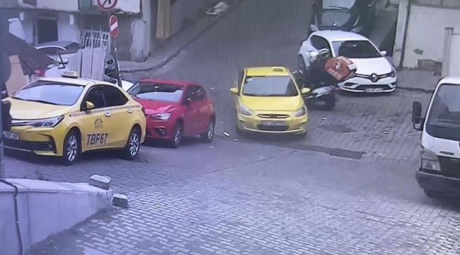 Motokuryenin ölümden döndüğü kaza kamerada