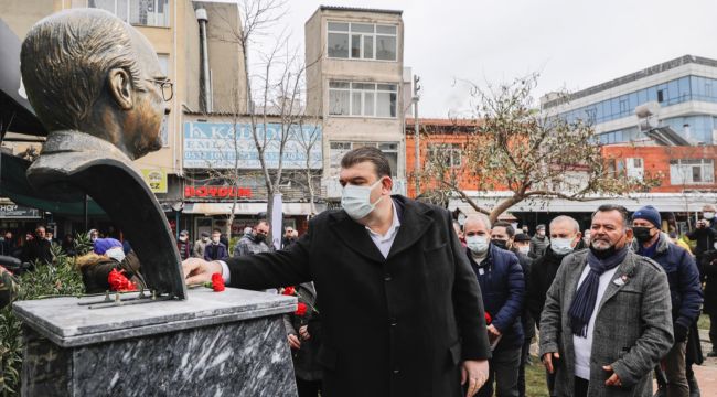 SEFERİHİSAR'DA UĞUR MUMCU BÜSTÜ AÇILIŞI GERÇEKLEŞTİ