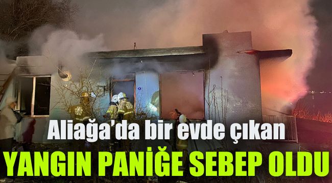 Aliağa'da bir evde çıkan yangın: Paniğe sebep oldu