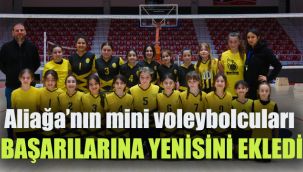 Aliağa'nın Mini Voleybolcuları Başarılarına Yenisi Ekledi