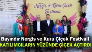 Bayındır Nergis ve Kuru Çiçek Festivali, katılımcıların yüzünde çiçek açtırdı