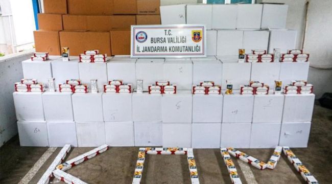 Bursa'da 500 bin liralık kaçak makaron ele geçirildi