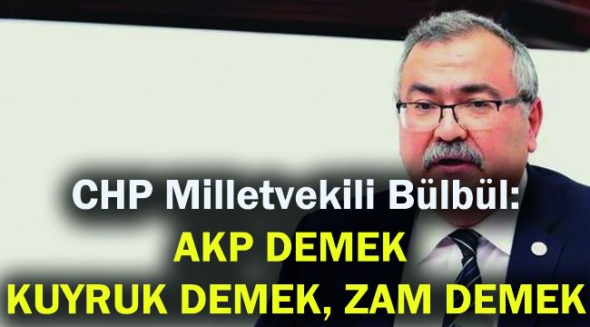 CHP Milletvekili Bülbül: AKP demek kuyruk demek, zam demek