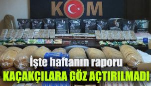 Kaçakçılara göz açtırılmadı: İşte haftanın raporu