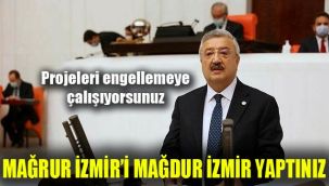 "Projeleri engellemeye çalışıyorsunuz, mağrur İzmir'i mağdur yaptınız"