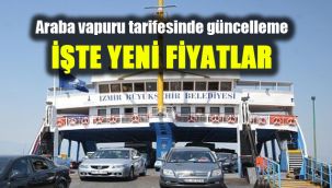 Araba vapuru tarifesinde güncelleme: İşte yeni fiyatlar