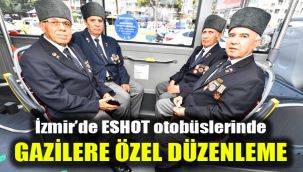 ESHOT otobüslerinde gazilere özel düzenleme