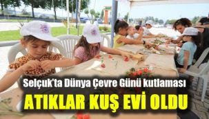 Selçuk’ta Dünya Çevre Günü kutlaması: Atıklar kuş evi oldu