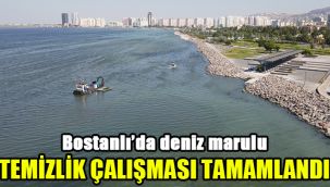 Bostanlı’da deniz marulu temizlik çalışması tamamlandı