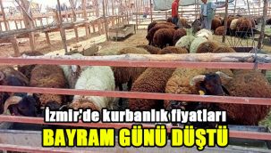 İzmir'de kurbanlık fiyatları bayram günü düştü