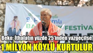 Beko: İthalatın yüzde 25’inden vazgeçilse 1 milyon köylü kurtulur