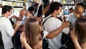 Metrobüste kadınların fotoğrafını çeken tacizci vatandaşlar tarafından yakalandı