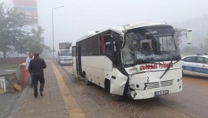 Edirne'de iki servis minibüsü kazasında 20 yaralı