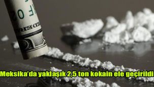 Meksika’da yaklaşık 2,5 ton kokain ele geçirildi