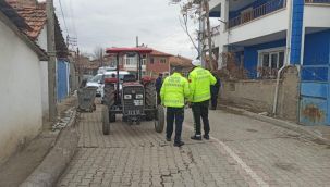 Traktörden düşen kadın yaralandı