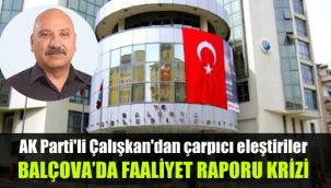 Balçova’da faaliyet raporu krizi: AK Parti'li Çalışkan'dan çarpıcı eleştiriler