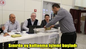 Sınırda oy kullanma işlemi başladı